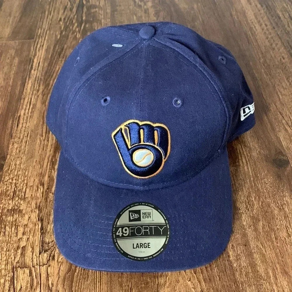 Milwaukee Brewers MLB Fitted Baseball Cap New Era 48Forty - Picture 1 of 8